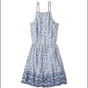 Hollister Lace-up Woven Skater Dress